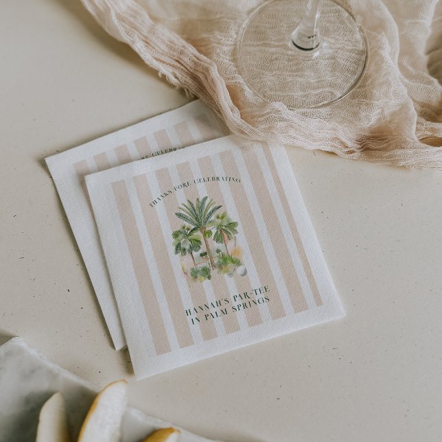 Servilleta De Papel Par-Tee en Palm Springs | Golf Bachelorette (Subido por el creador)