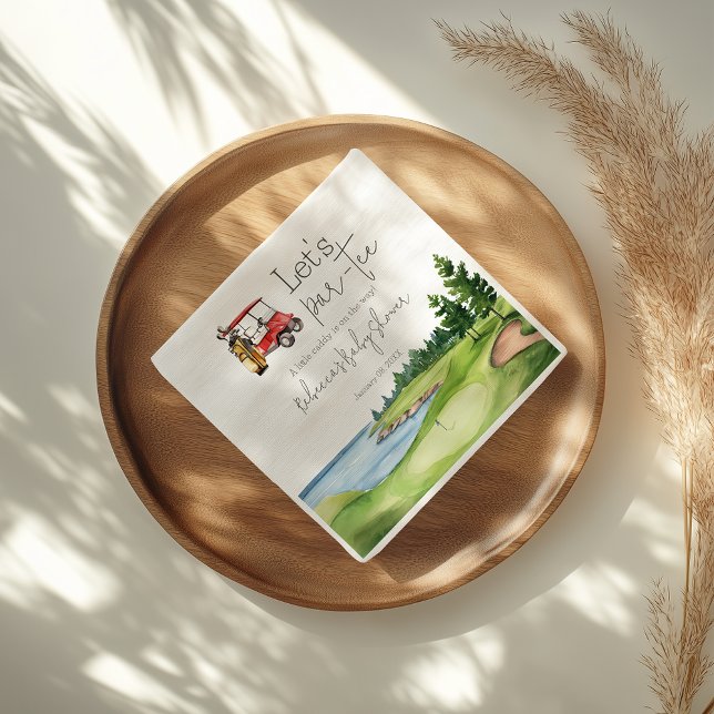 Servilleta De Papel Par Tee Red Cart Golf Fiesta de Baby Shower (Subido por el creador)