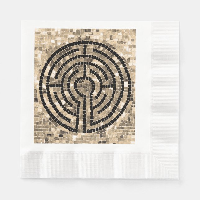 Servilleta de papel para almuerzo LABYRINTH V - Bl (Anverso)