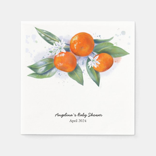 Servilleta de papel para baby shower (Anverso)