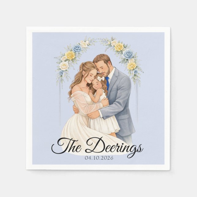 Servilleta de papel para boda (Anverso)