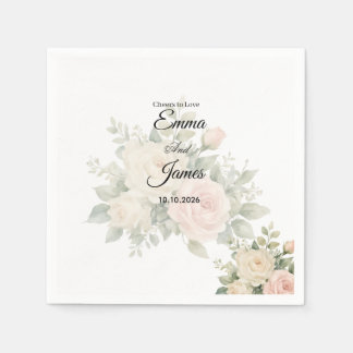 Servilleta de papel para boda de eucalipto minimal