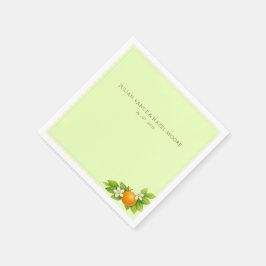 Servilleta de papel para boda de jardín de cítrico