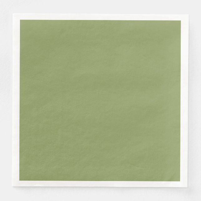 Servilleta de papel para cena verde musgo (Anverso)