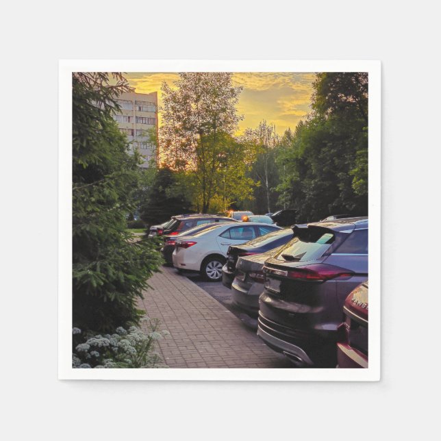 Servilleta de papel para cóctel Crepúsculo persona (Anverso)