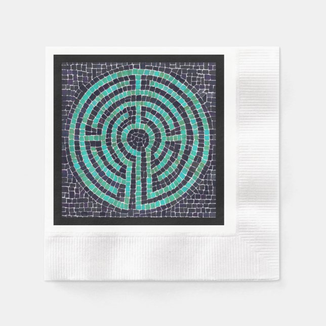 Servilleta de papel para cóctel LABYRINTH III - Ne (Anverso)