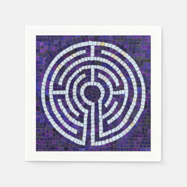 Servilleta de papel para cóctel LABYRINTH VIII - B (Anverso)