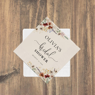 Servilleta de papel para despedida de soltera Boho