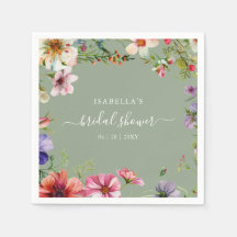 Servilleta de papel para despedida de soltera flor