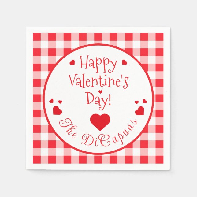 Servilleta de papel para el día de San Valentín co (Anverso)