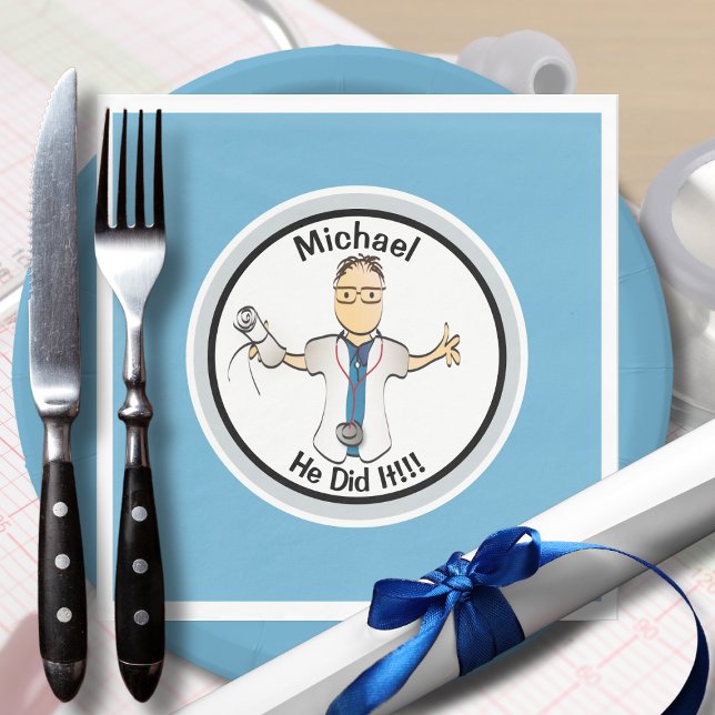 Servilleta De Papel Para Él Médica Azul Licenciado Médico (Subido por el creador)