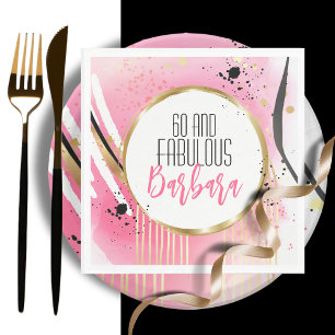 Servilleta De Papel Para ella 60 y Fabuloso Black Abstract Retro