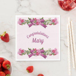 Servilleta de papel para felicitaciones elegante