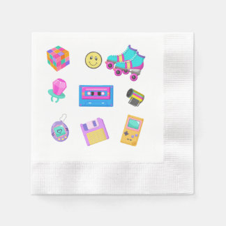 Servilleta de papel para fiesta de los 90, Fiesta