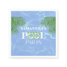 Servilleta de papel para fiesta en la piscina