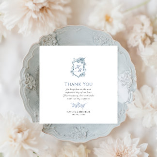 Servilleta de papel para jardín francés azul de la