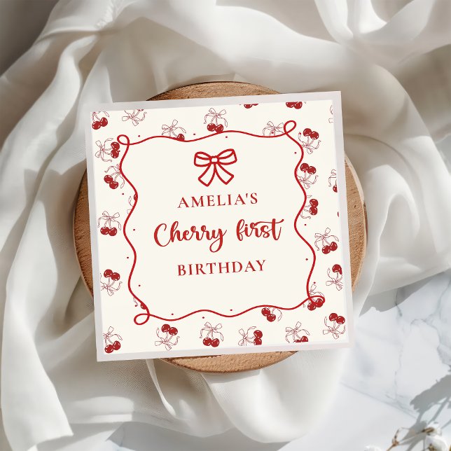 Servilleta de papel para primer cumpleaños de Cher (Subido por el creador)