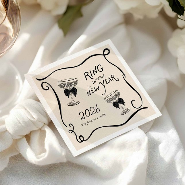 Servilleta de papel para recibir el Año Nuevo (Subido por el creador)