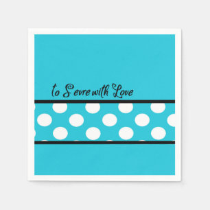 Servilleta De Papel Para servir con amor Blue Fiesta Papel Napkin