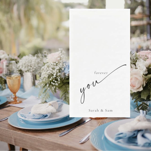 Servilleta De Papel Para Siempre Parejas Nombres Boda Papel Napkin (Subido por el creador)