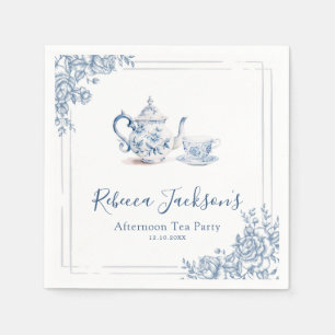 Servilleta de papel para té nupcial del jardín vic