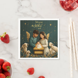 Servilleta De Papel Para Unto Us un niño nace en la decoración de la N