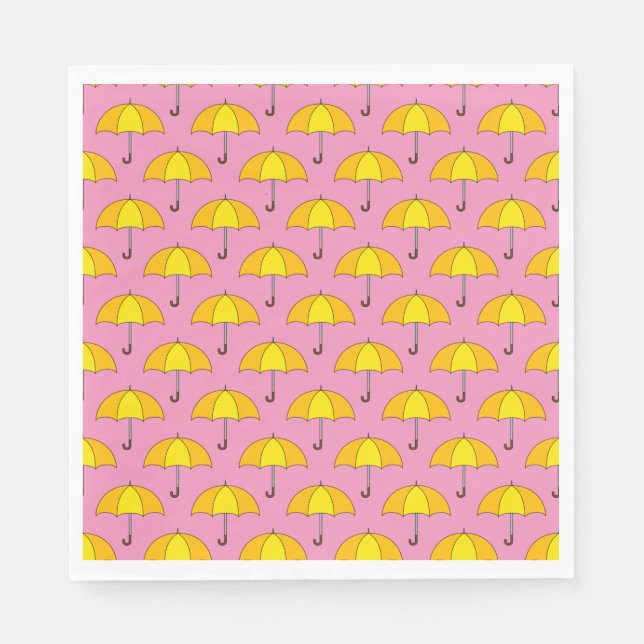 Servilleta De Papel Paraguas Amarillo (Anverso)