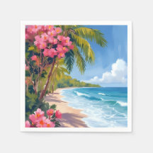 Paraíso de Playa Tropical | Pintura del Océano