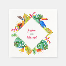 Servilleta De Papel Paraíso tropical Boda de Hawái