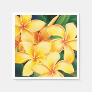 Servilleta De Papel Paraíso tropical Hawaiano Plumeria Floral