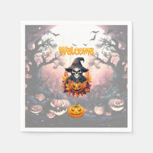 Servilleta De Papel Parche de Calabaza de Halloween