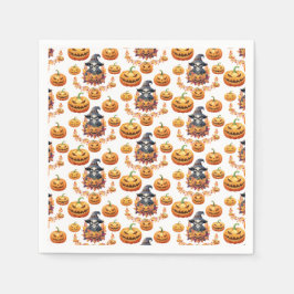 Servilleta De Papel Parche de Calabaza de Halloween