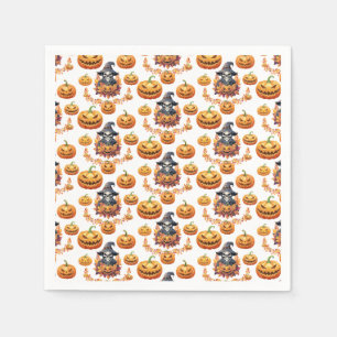 Servilleta De Papel Parche de Calabaza de Halloween