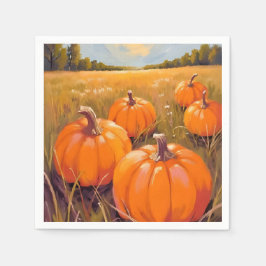 Servilleta De Papel Parche de Calabaza de Halloween Otoño