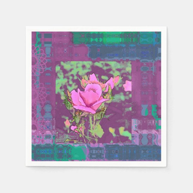 Servilleta De Papel Parche de flores (Anverso)