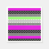 Parche de rayas negras y blancas y neonesas