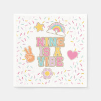 Parche Preppy Nueve es un Vibe Noveno Cumpleaños