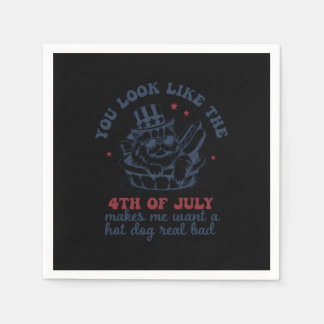 Servilleta De Papel Parece Que El 4 De Julio Me Hace Querer Un Calor