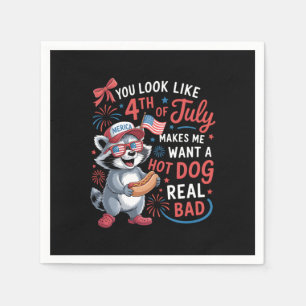 Servilleta De Papel Parece Que El 4 De Julio Me Hace Querer Un Calor