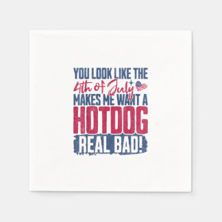 Servilleta De Papel Parece Que El 4 De Julio Me Hace Querer Un Calor
