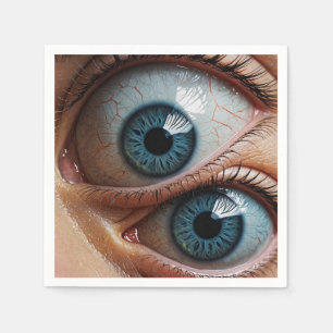 Servilleta De Papel Paredes de ojos espeluznantes