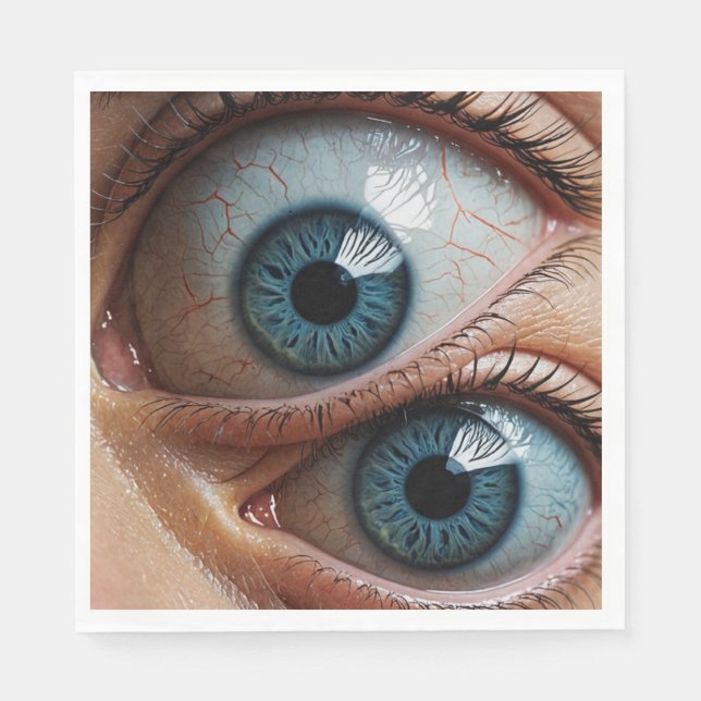 Servilleta De Papel Paredes de ojos espeluznantes (Anverso)