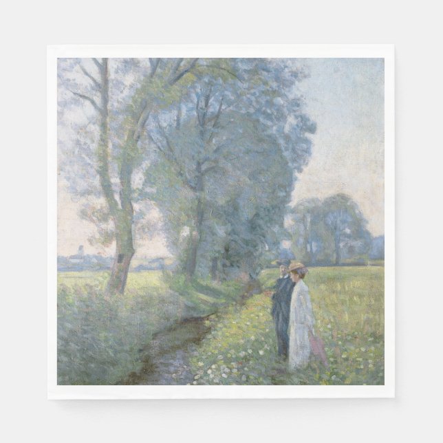 Servilleta De Papel Pareja comprometida (Boda y matrimonio) (compromis (Anverso)