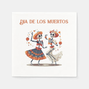 Servilleta De Papel Pareja de Esqueleto Bailando Custom Día de los Mue
