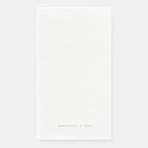 Servilleta De Papel Pareja de marea blanca simple Nombres de huéspedes