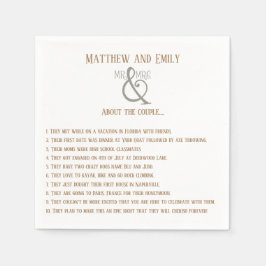 Servilleta De Papel Pareja de moda Hechos Inespiritualidad Boda Napkin