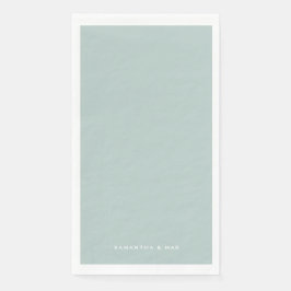 Servilleta De Papel Pareja de Seafoam Simple Nombres de Invitado Moder