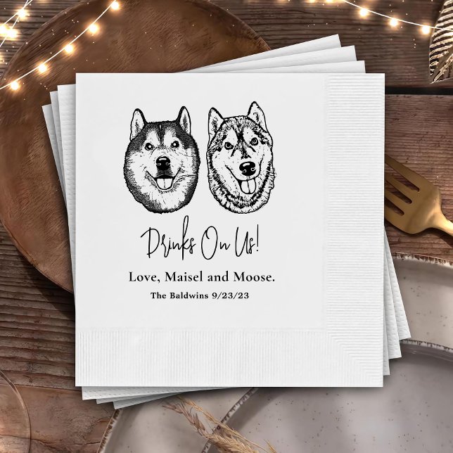 Servilleta De Papel Pareja Mascota dibujando bebidas sobre mí serville (Subido por el creador)