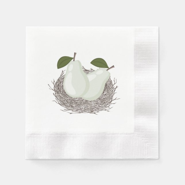 Servilleta De Papel Pareja perfecta gemela Baby Shower Napkin (Anverso)