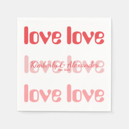 Servilleta De Papel Pareja personalizada el día de San Valentín